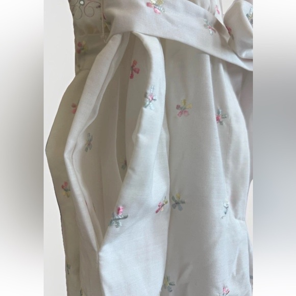 Vintage 90s Desiree Prairie Boho Cottage Core Lace Embroidered Jumpsuit Romper - Picture 2 of 16